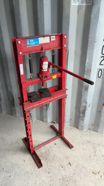 Power Fist 12 Ton Shop Press with 12 Ton Hydraulic Jack and 2 Press Plates