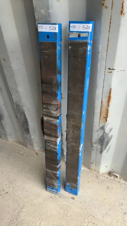 Two Blue Mastercraft Folding Sawhorses
