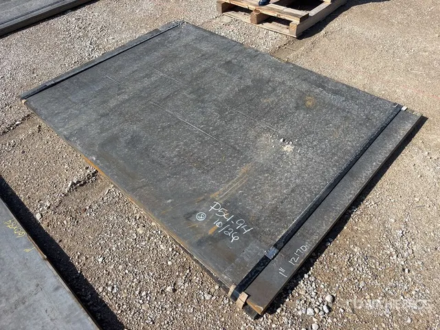 Quantity of (2) 2026 Kit Containers Steel 5 ft x 7 ft 4 in (1 in Thick) Road Steel Plates (Unused)