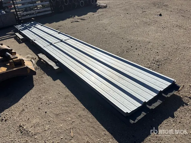 Quantity of 23 Ft Corrugated Steel Roofing