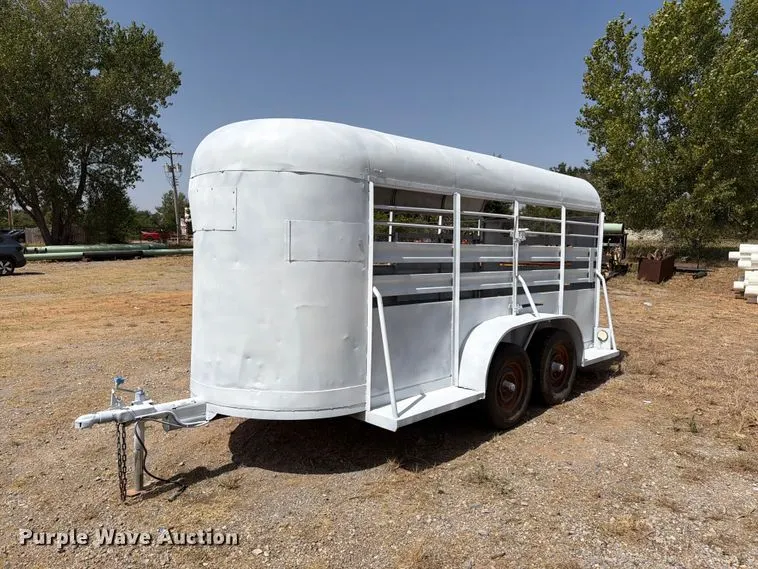 Shop built livestock trailer