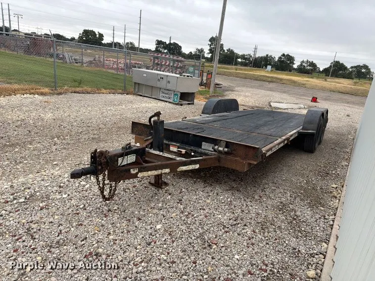 2001 Shop built tilt deck equipment trailer