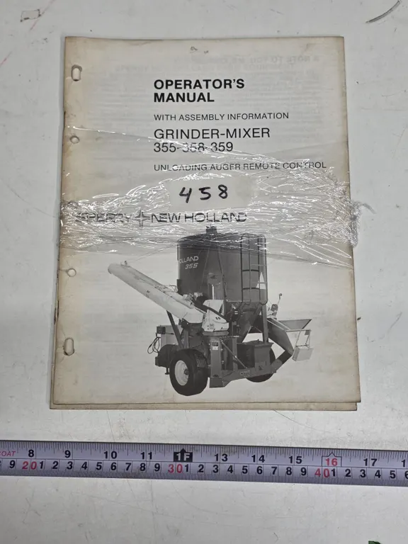 New Holland Grinder-Mixer Operator’s Manual & TRW Alternator Service Manual
