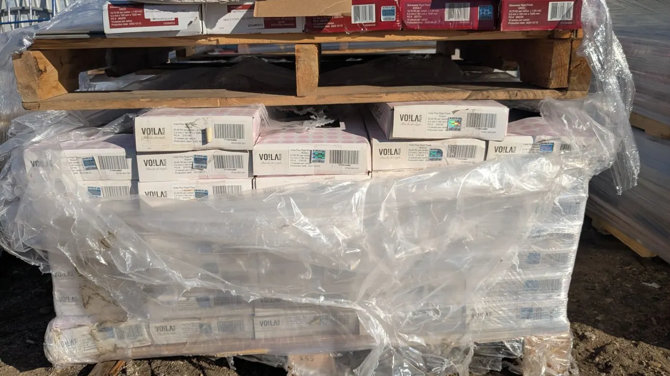Large Pallet Lot of Mixed Laminate Flooring (37+8+1 boxes)