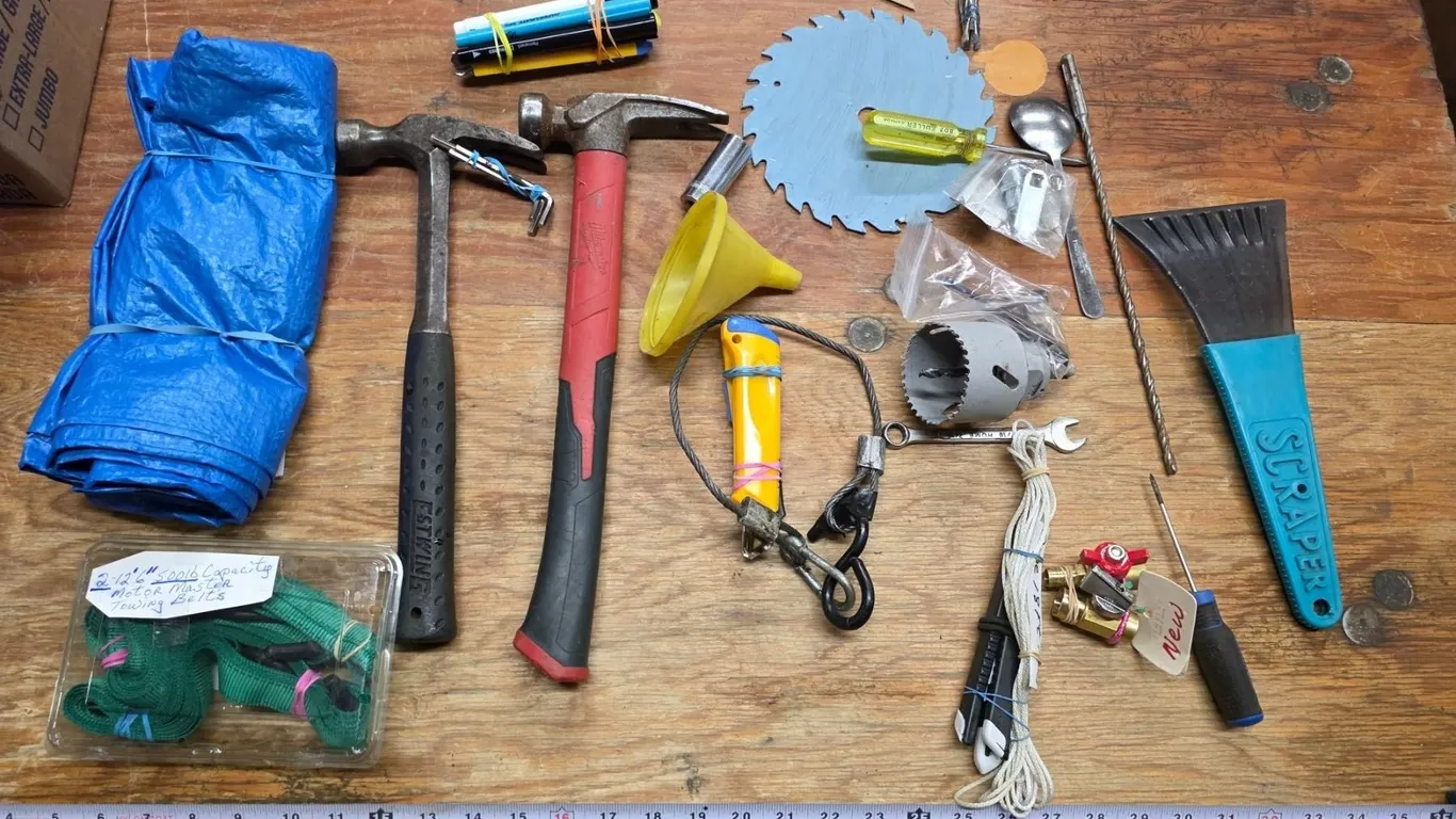 Lot of misc items- tools and hardware