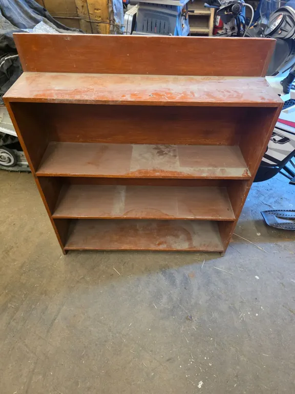 *OFFSITE* Brown Wood Shelving Unit – 36”x 9”x 42”h