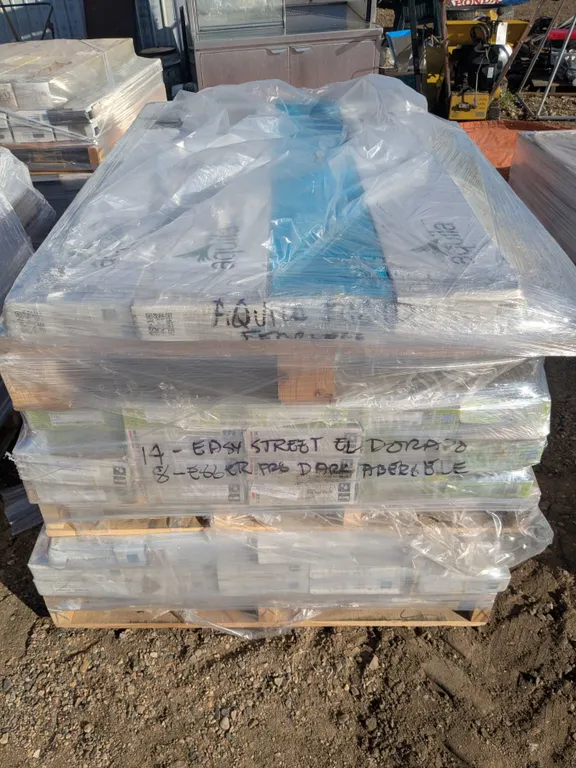 Large Pallet Lot of Mixed Laminate Flooring (14+14+8+4 boxes)
