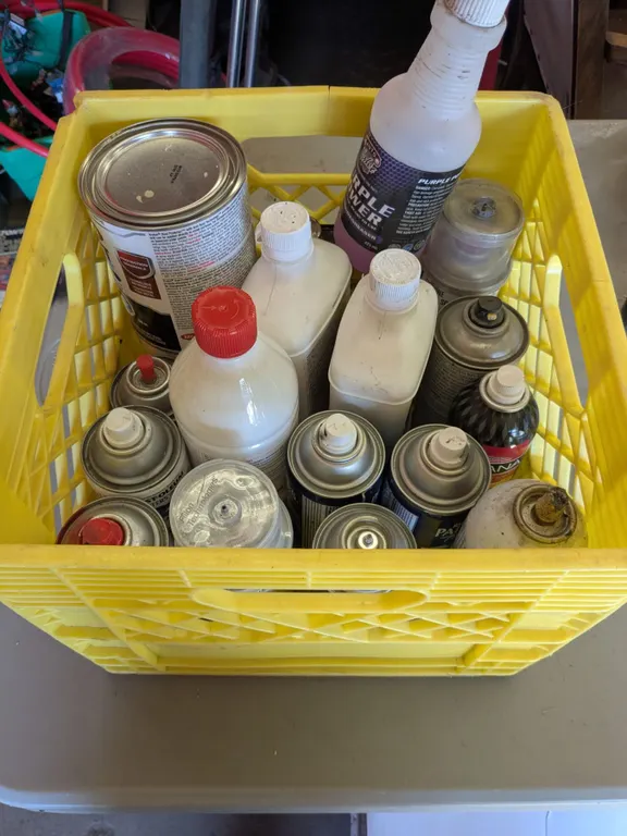 *OFFSITE* Mixed Chemicals Lot – Solvents, Linseed Oil, Coatings, etc.