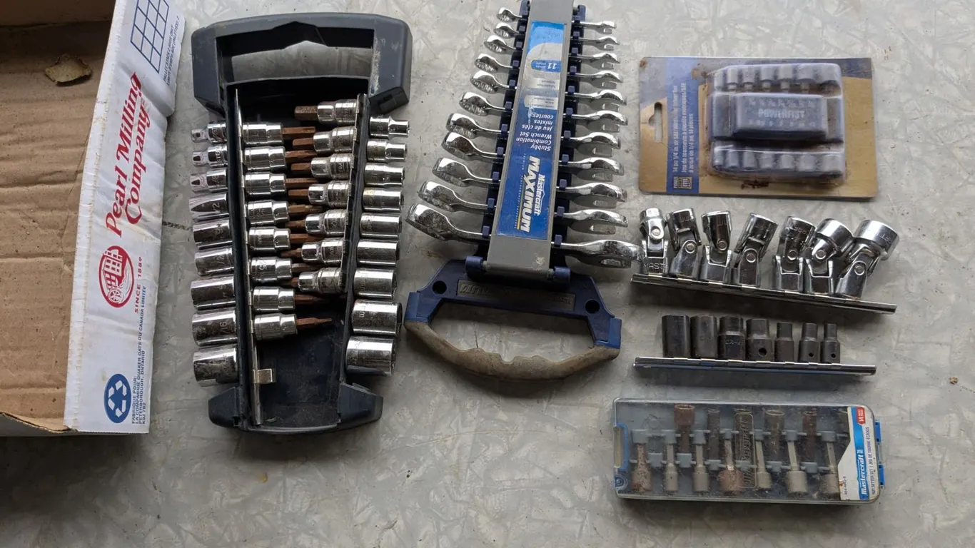 Lot of Socket and Wrench Sets