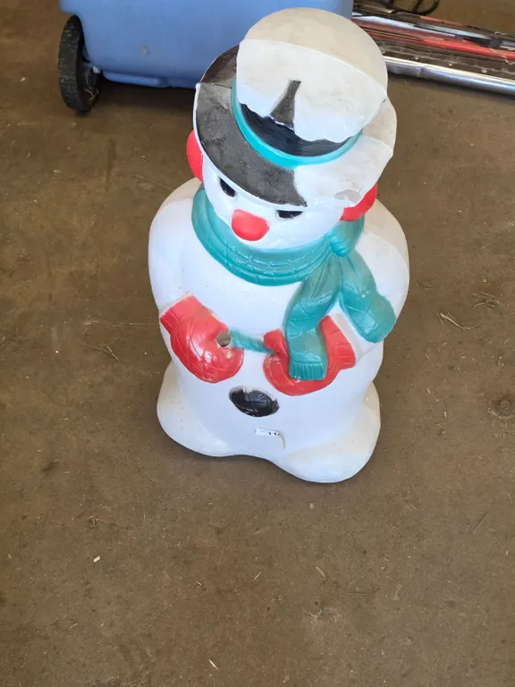 *OFFSITE* Light-Up Snowman Christmas Décor, 30” (Has Crack in Hat)