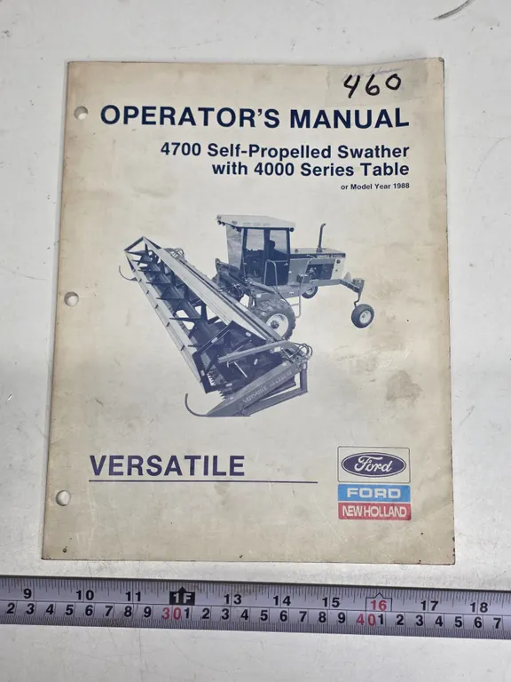 Ford New Holland 4700 Self-Propelled Swather Operator’s Manual