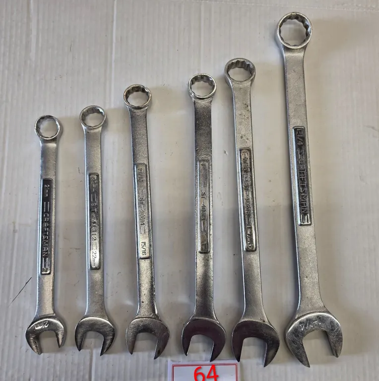 (6) Craftsman Wrenches, Assorted Sizes