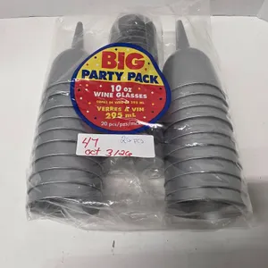 20pk Plastic Wine Glasses