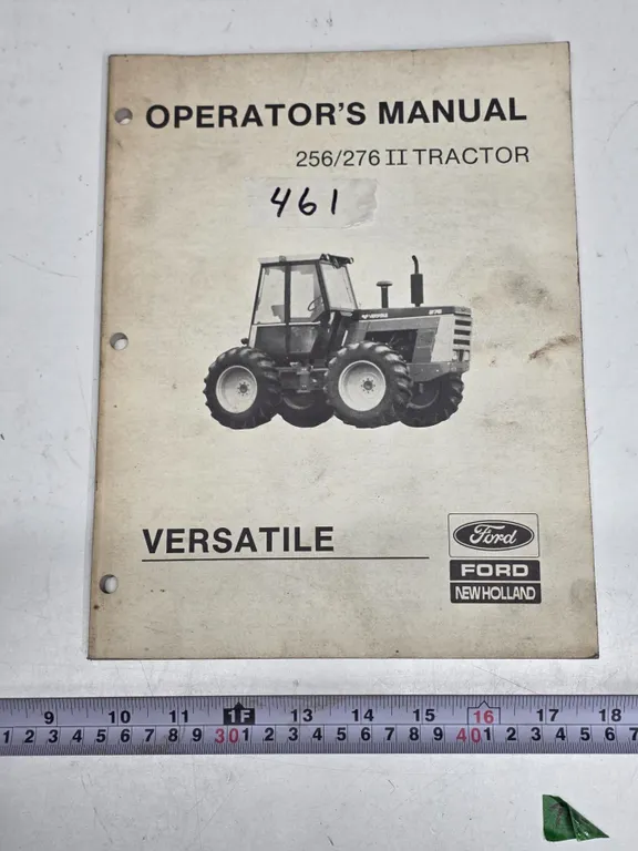 Ford New Holland 256/276 II Tractor Operator’s Manual