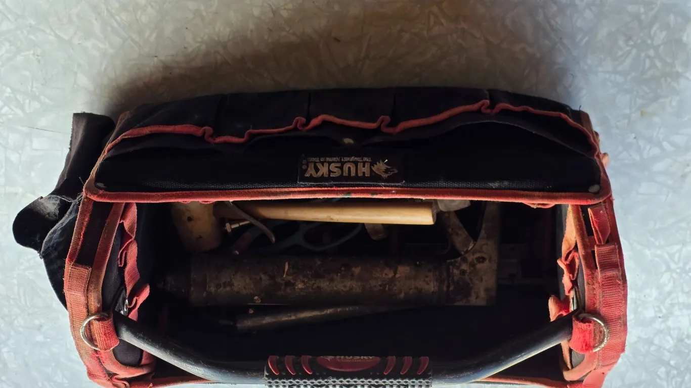 Husky tool carrier with contents