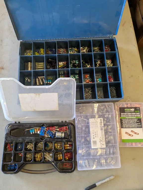*OFFSITE* Assorted Wiring Hardware, Hose Clamps