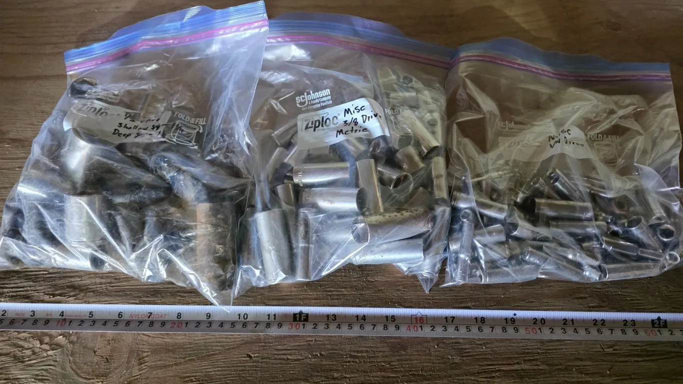 Various mixed sockets- 1/2, 1/4, 3/8
