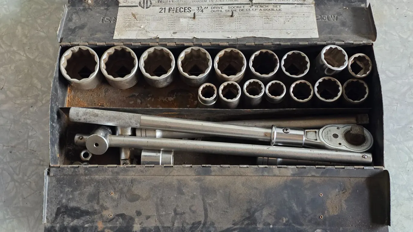 Westward Large Socket Set, ¾” Drive