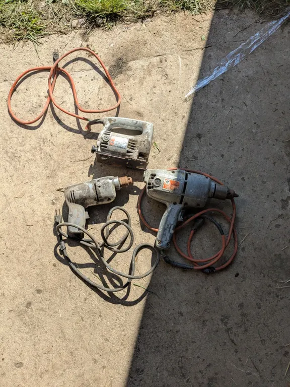 Vintage Black & Decker Tools – Jigsaw & (2) Drills