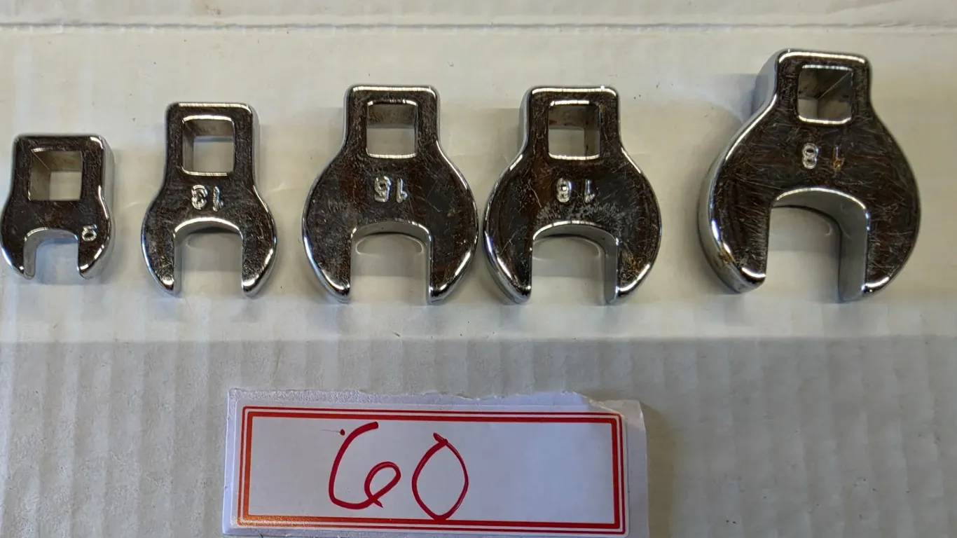 5-Piece Metric Crowfoot Wrench Set (Sizes 10mm-18mm)