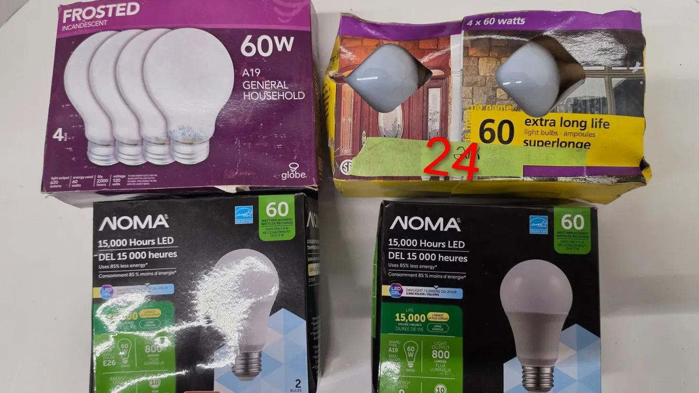 Lot of 60-watt Lightbulbs