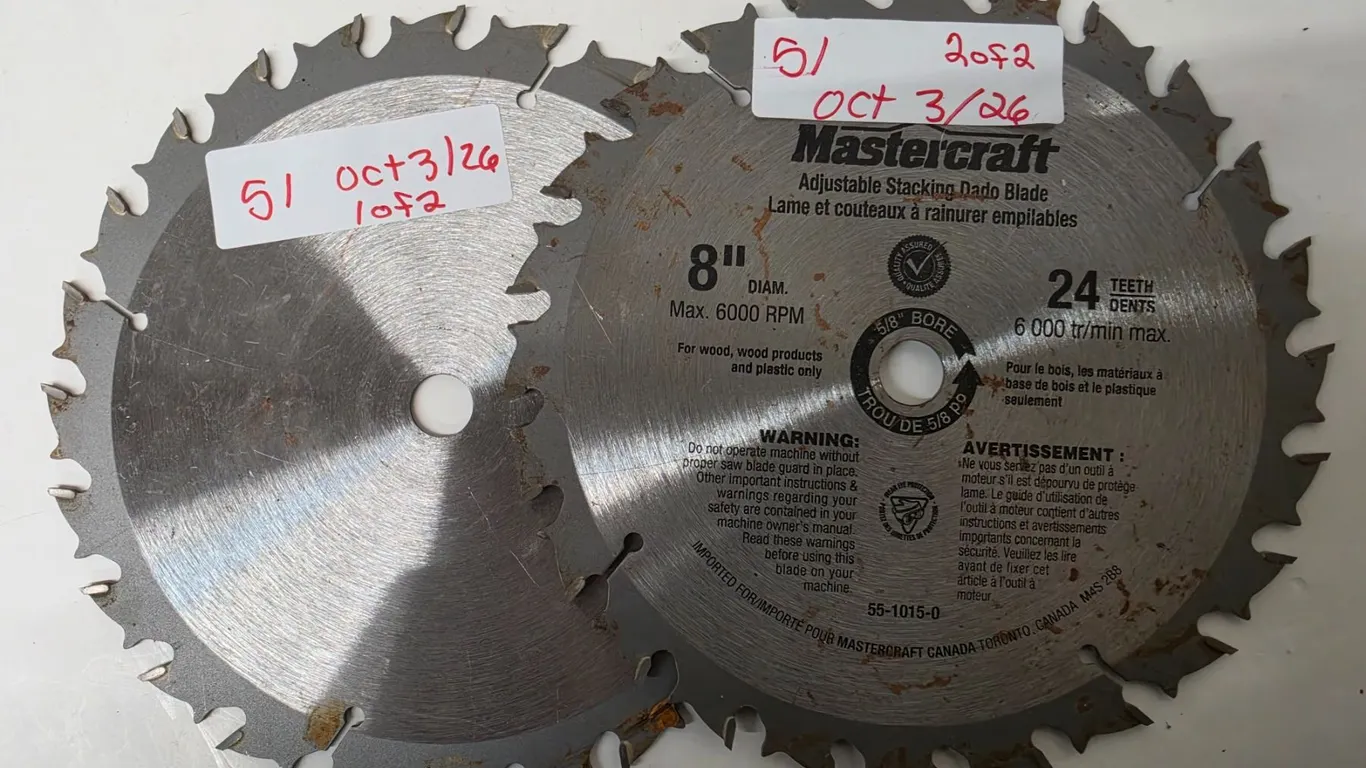 (2) 8” Saw Blades