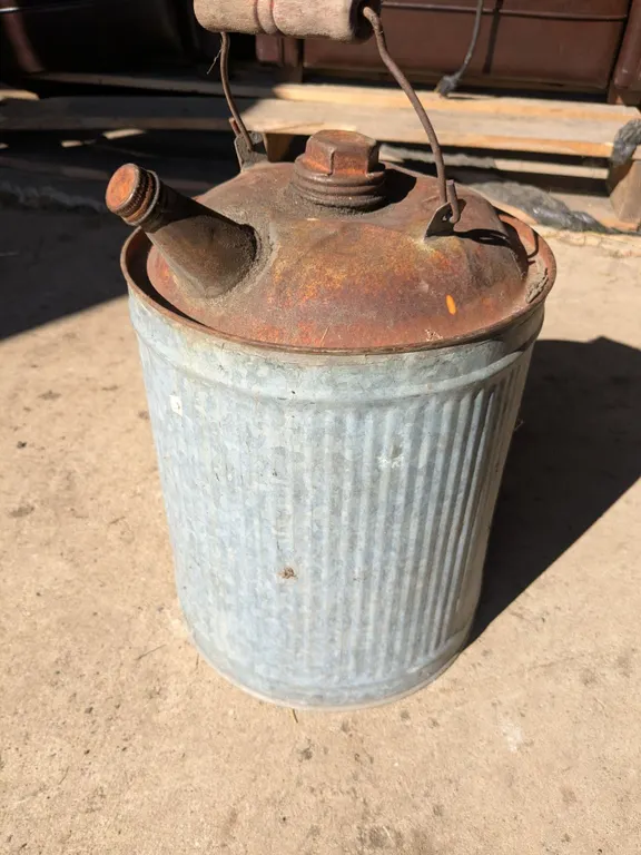 Vintage galvanized gas can- 2 gallon
