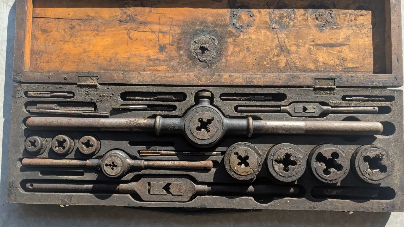 Vintage Large Tap and Die Set