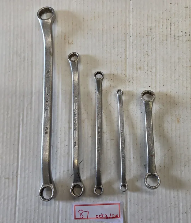 (5) Craftsman Box End Wrenches