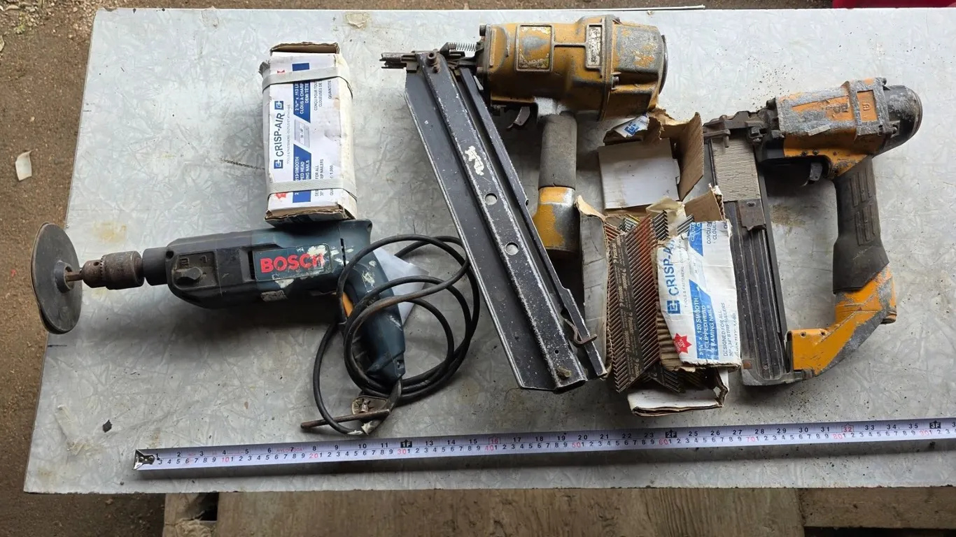 Nail guns and bosch drill
