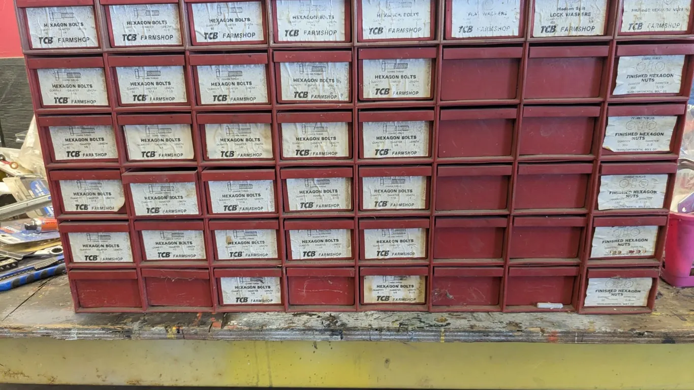 *OFFSITE* 48-Drawer Shop Organizer Full of Hardware