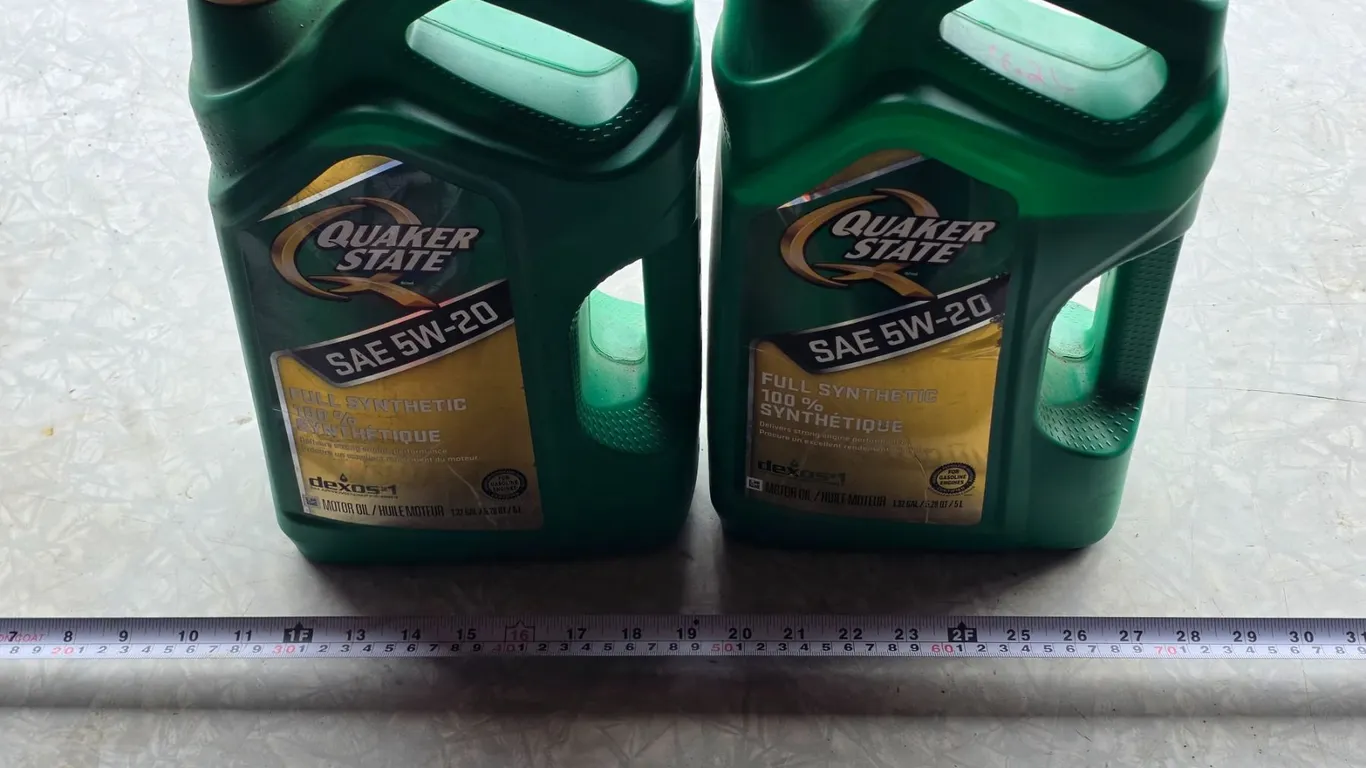 2 full jugs of 5W-20 oil