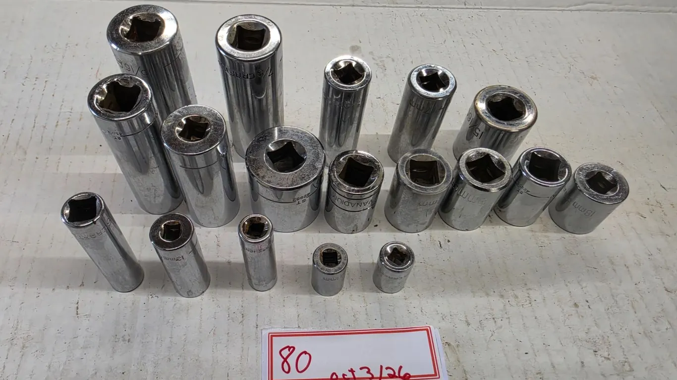 (18) Assorted Sockets
