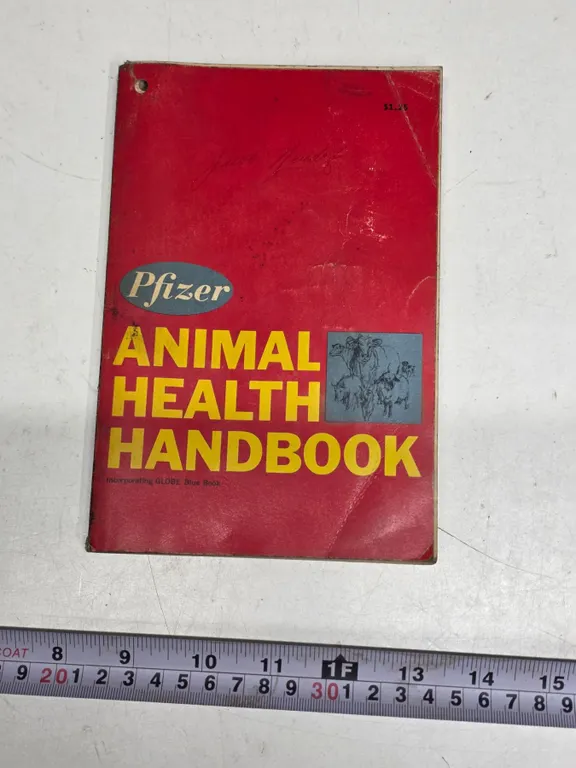 1965 Pfizer Animal Health Handbook (loose cover)