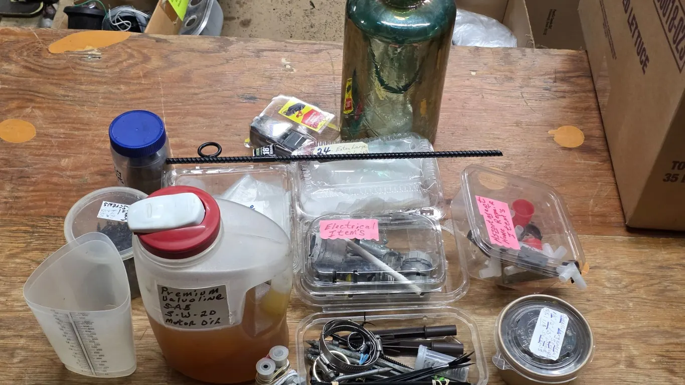 Lot of misc hardware and vase