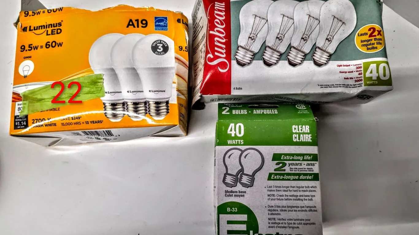 Lot of Assorted Lightbulbs