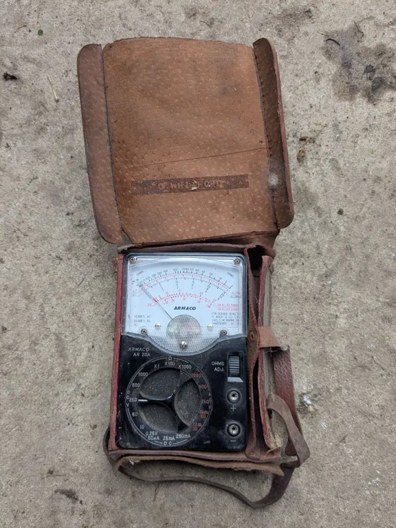 Vintage Armaco Multimeter w/ Leather Pouch