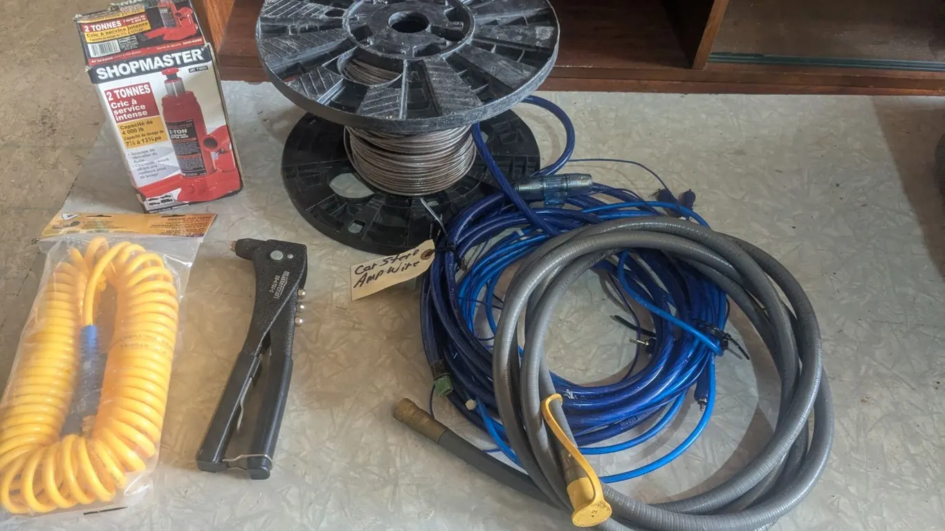 Shop Supply Lot – Like New Bottle Jack, New Airline, Hand Riveter, Wiring, Tubing