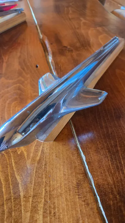 1950 Pontiac Silver Streak Chrome Hood Ornament – 17” Long