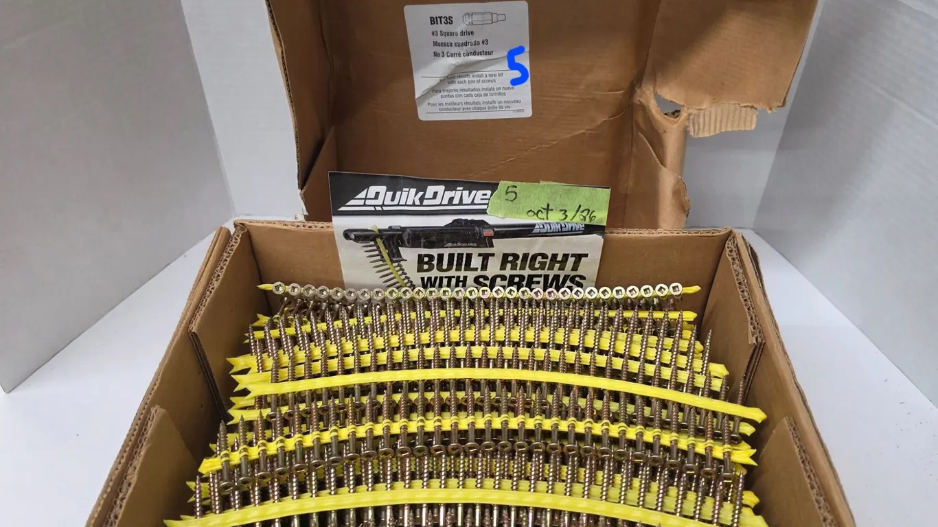 Full Box Quick Drive Screws 2” #3 Square Drive
