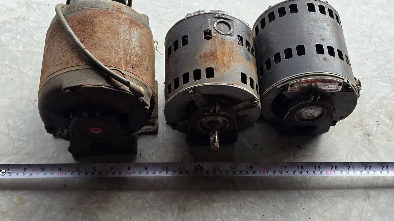 3 electric motors- 1/3 and 1/4hp