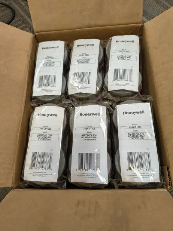 Sealed case of 12: Honeywell North Multi-Contaminant P100 Respirator Cartridge, 2 Pack - 75SCP100L