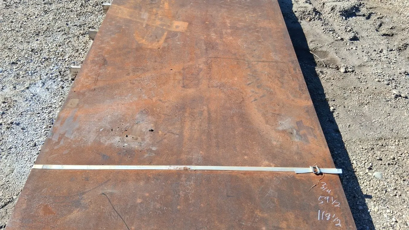 1- Sheet of 3/4"x 59 1/2"x 118 1/2" Steel (Unused)