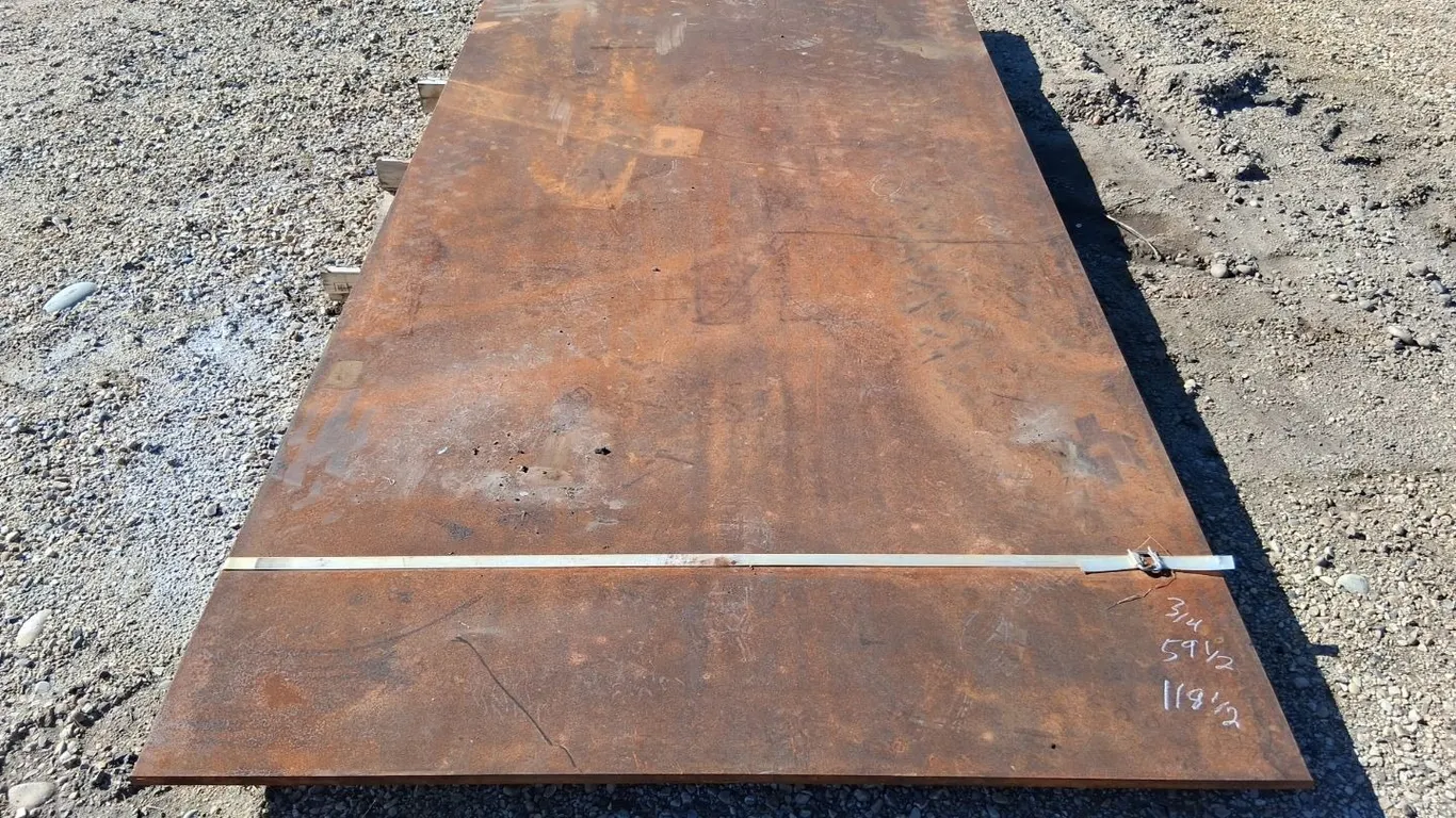 1- Sheet of 3/4"x 59 1/2"x 118 1/2" Steel (Unused)