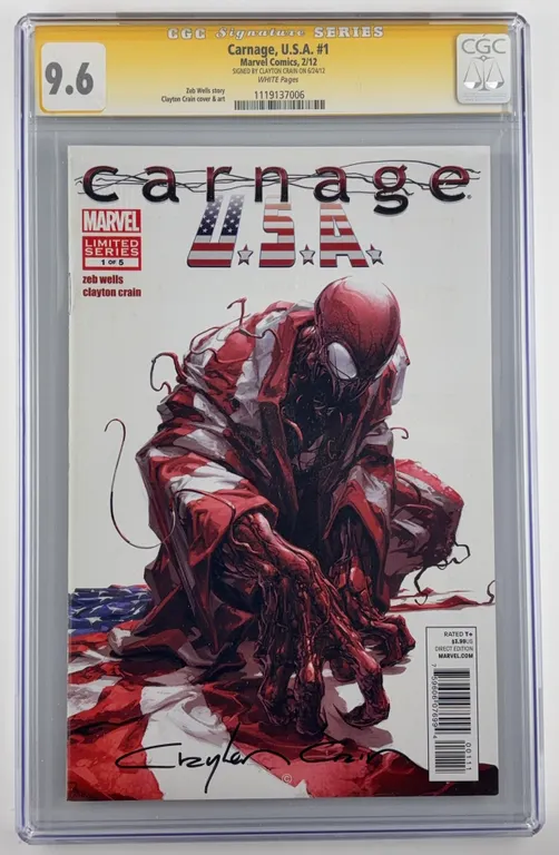 Carnage, U.S.A. #1 CGC 9.6 Marvel 2012