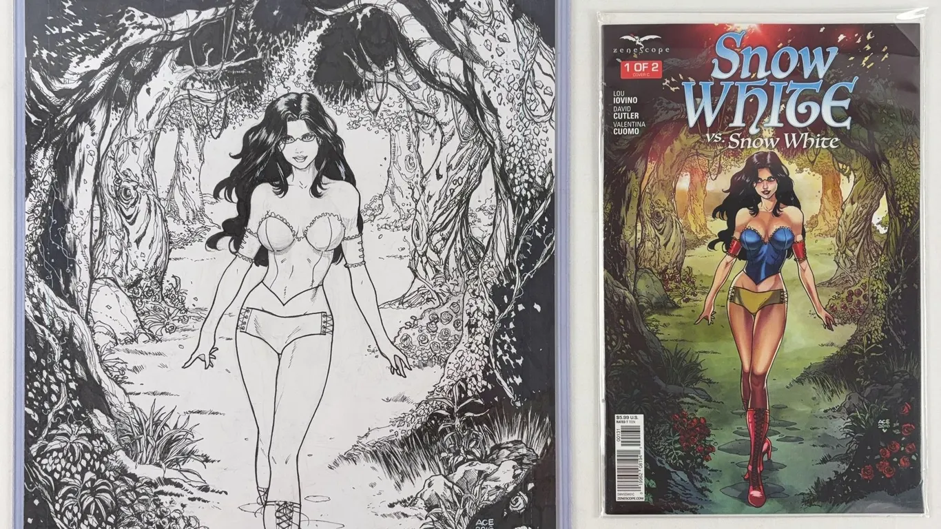Snow White vs. Snow White #1 Original Cover Art by Ace Continuado 2016 Zenescope