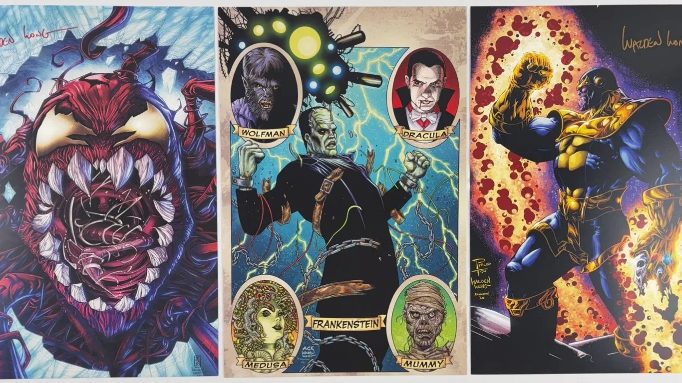 Lot of 3 Art Prints Signed by Walden Wong