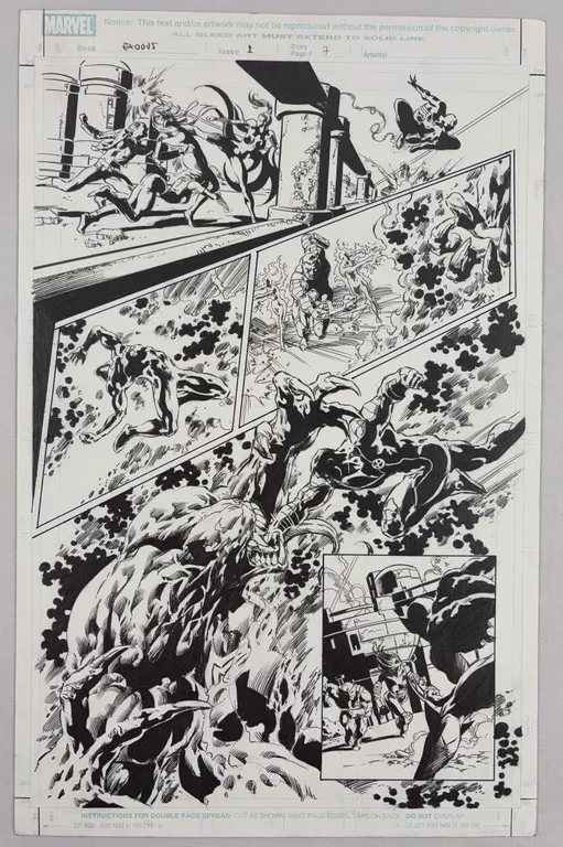 Exodus #1 Page 7 Original Art Inks by Rachel Dodson Marvel