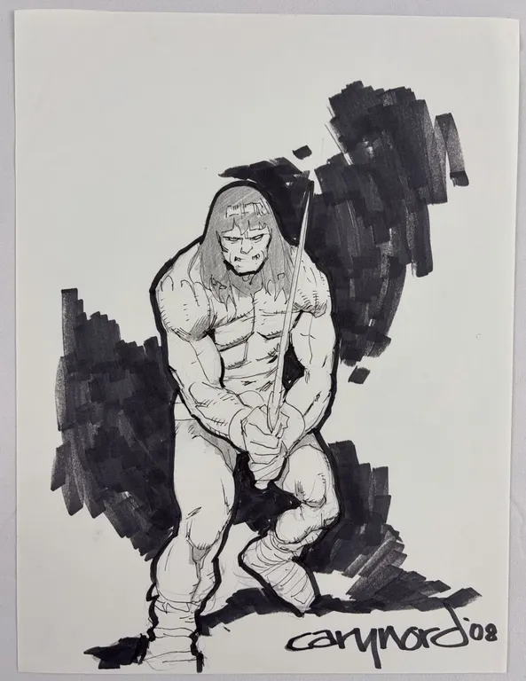 Conan Original Sketch Art Cary Nord