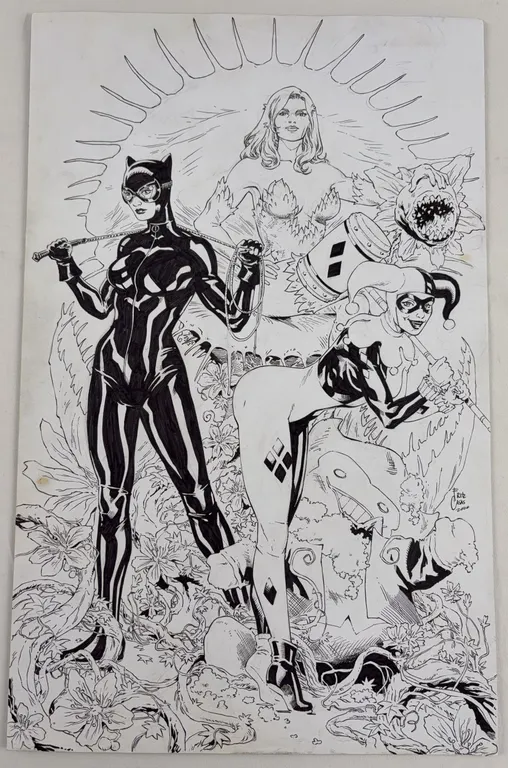 DC Heroine Original Art by Fritz Casas